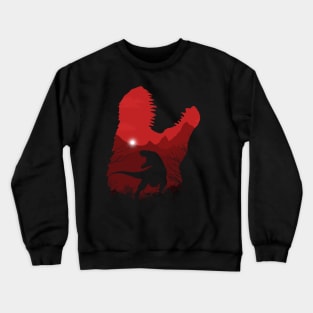 T-Rex Sunset Silhouette Crewneck Sweatshirt